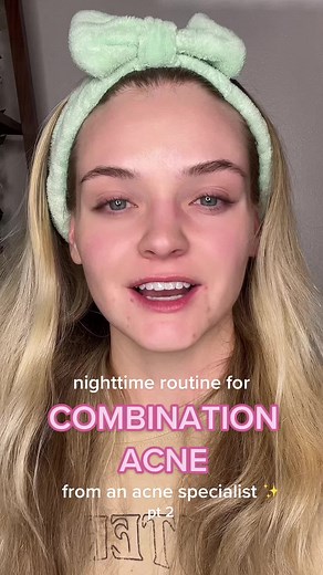 Rutina nocturna para piel mixta con acne