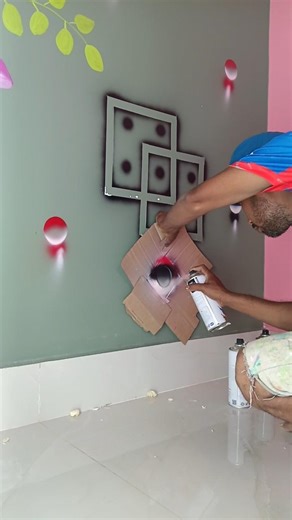 3d bubble painting design #shortsfeed #homedecor #shortvideo