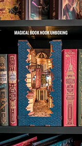 How cute is this magical book nook by @lkwood_official 😍 This is one of their many HP themed book nooks, and thankfully considering my DIY skills this came pre assembled, but you can also choose to buy it as a DIY kit. Thank you @lkwood_official for sending it to me! {gifted} #harrypotter #harrypottershelf #booknook #harrypotterfan #harrypotterworld #diagonalley | Adventuresofwander