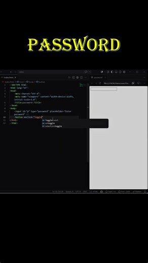 I Built This Password Toggle in Seconds 💻