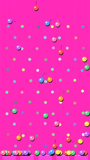 Colorful Marbles on a Hot Pink Background | Oddly Satisfying Loop