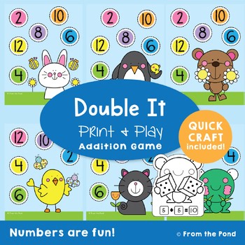 Doubles Facts Math Game | Addition Strategy Center Activity
