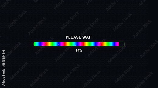 Modern progressbar animation with vibrant colors indicating loading status during file transfer to enhance user experience
