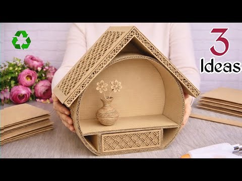 3 CREATIVE Ideas Using Waste Cardboard 😲💫