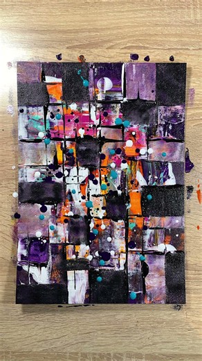 4 ideas - contemporary abstract paintings in acrylics / satisfying art demonstration