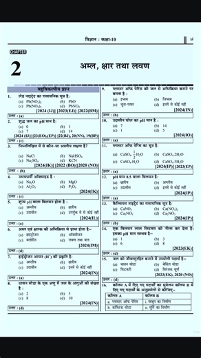 class 10 science chapter 2 important objective questions 2026 10th science objective #science