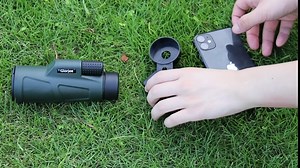 Monocular Telescope, 12X55 High Power HD Monocular with Smartphone Holder Tripod Waterproof Night Vision and Clear Prism Dual Focus, Hunting Travelling Wildlife Bird Watching Gifts…