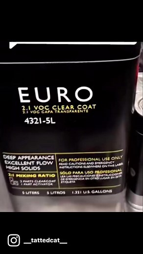 12K views · 459 reactions | First round of clear is down. Using Smart 4321 euro clear for the first time. I like the way it sprays and no dye back or pinching up the next day. Let her sit for a day and 600 then a flow coat落 | Tatted Cat Custom Creations | Facebook