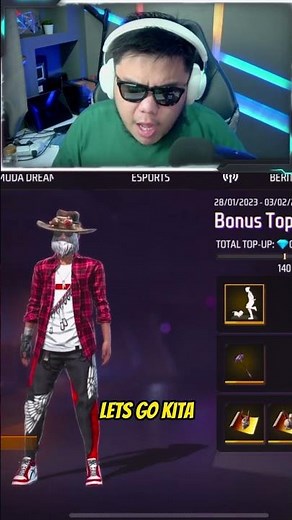 GAS Event TOP UP Dapet Scythe GG Sama EMOT LEGEND! #shorts #dylandpros #freefire #codashop #ad