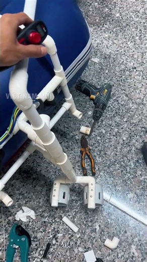 Tự chế động cơ đẩy thuyền bằng ống nhựa pvc và mô tơ điện