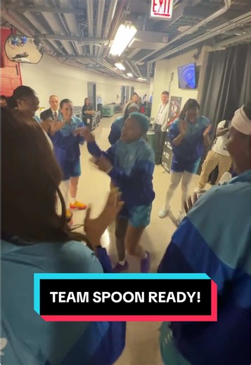 Team Spoon catches a vibe with Courtney Williams front and center 💃 #WNBAAllStar2026 | @AT&T #wnba #teamspoon #wnbaseason30 #gametime