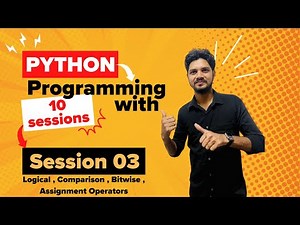 Python programming | Logical | Comparison | Bitwise | Assignment Operators | S.N.VITHOO | IDE