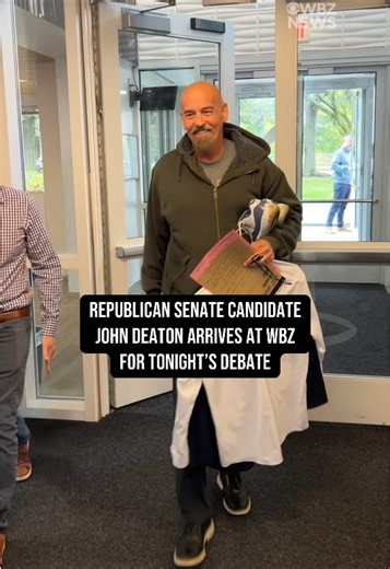 Republican Senate Candidate John Deaton arrives at WBZ for tonight’s debate. #boston #massachusetts #senate #debate #politics