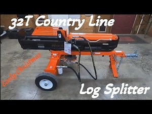 32T Country Line Log Splitter ‪@BackHomeWithUs‬ #logsplitter #logging #construction #woodworking