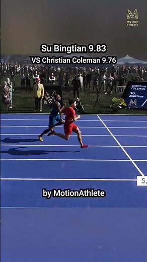 Christian Coleman 9.76 🇺🇸 VS Su Bingtian 9.83 🇨🇳 | 3D COMPARISON