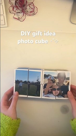 Infinity photo cube tutorial - super cute handmade gift idea 🤍#diygift #handmadegifts #papercrafts