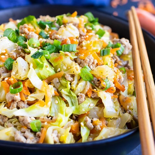 94K views · 44 reactions | Who needs the wonton wrapper when you can have an Egg Roll in a Bowl! This is one of the MOST popular one-pot ground turkey recipes because it's full of Asian flavors and done in under 30 minutes. RECIPE: https://www.evolvingtable.com/egg-roll-in-a-bowl-paleo-keto/ | Evolving Table | Facebook
