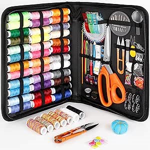 Sewing Kit for Adults,Maxfanay Needle and Thread Kit for Sewing,Professional Sewing Supplies Accessories with Tailor Scissors,43XL Thread,30 Needles,Yarn Snips and More for Travel Home Beginners