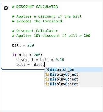 PYTHON CODE FOR DISCOUNT CALCULATOR IN SUPERMARKET