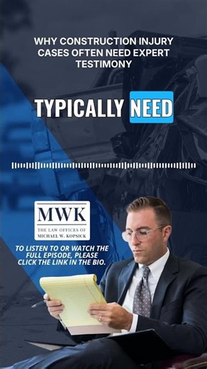 Why Construction Injury Cases Often Need Expert Testimony