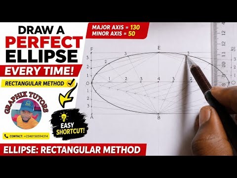 Draw a Perfect Ellipse Every Time! Rectangular Method + Easy Shortcut