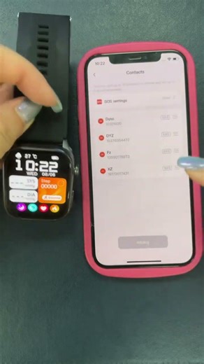 How to Add Contacts and Set Up SOS on BP Doctor Med 18 Smartwatch. #smartwatch #sos