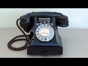 Old British 1950s phone Sound Vintage GPO Bakelite 328 Dial Telephone