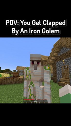 POV: You Get Clapped By An Iron Golem In Minecraft #minecraft #minecraftmemes #funnymoments | Saroneymc