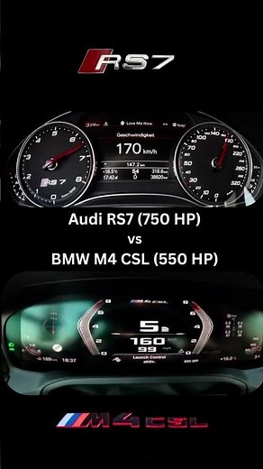 Audi RS7 vs BMW M4 CSL #germancars #automobile #fast #cars #supercars #hypercars #dragracing #turbo