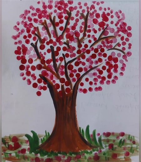 How to draw cherry blossom tree#rasy drawing tutorial videos #drawingshorts .