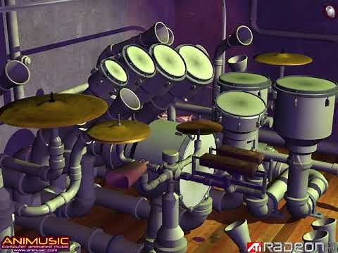 Animusic - Pipe Dream (2002) PC tech demo @ ATI Radeon 9800 Pro