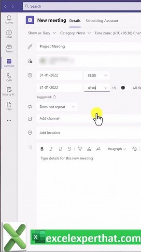 How to Create MS Teams Meeting-(V059)