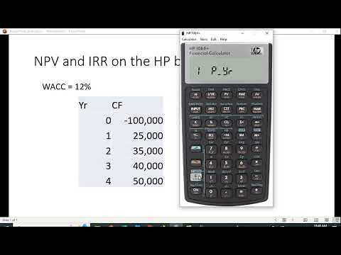 NPV and IRR on the HP bii Plus Calculator