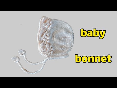How to knit newborn baby bonnet, cap or hat | Knit the leaf hat for beginner | Leaf baby hat