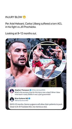 Carlos Ulberg OUT for a Year?! 🚨 ACL Tear Confirmed