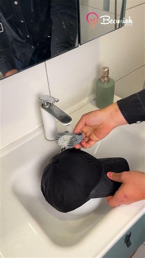How to wash a hat without ruining it's shape #easy #hat #cleaning #trick