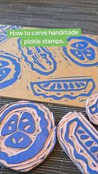 Let's learn to carve handmade pickle stamps for greeting cards, journaling, stickers and more. Easy.