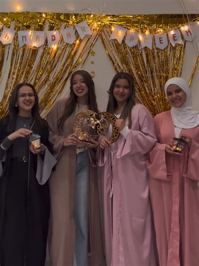 Girls Having Fun During Iftar While Boys Work