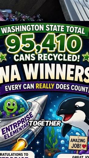 Two Washington schools recycle thousands of pounds of aluminum cans