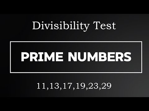 Divisibility Rules for Prime Numbers|11,13,17,19,23,29|Competitive Exams.
