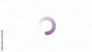 Purple spinner 2D loading animation. Internet buffering animated cartoon 4K video circle loader motion graphic. Preloading rotation. Process status. Complete. Round download, upload progress gif