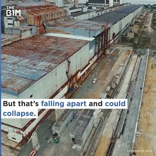31K views · 230 reactions | In February 2025, a Russian drone attack punctured Chernobyl's carefully engineered confinement structure. Now construction teams are racing to fix it before it's too late  https://bit.ly/4mAvR7V | The B1M | Facebook
