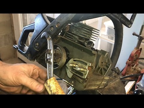 removing a clutch from a chainsaw with HOMEMADE tools