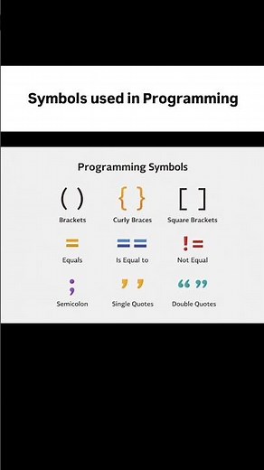 Programming symbols look small, but they do BIG things.