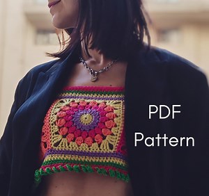 Crochet Crop Top Granny Squares Pattern PDF, Crochet Top Pattern, Summer Top Pattern, Crochet Boho Top Pattern, Crochet Beach Dress Pattern - Etsy Canada