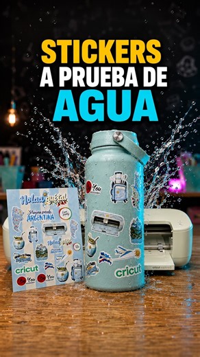 Cómo Hacer Stickers Para Termos Que SÍ Resistores el Agua | Cricut Explore 5