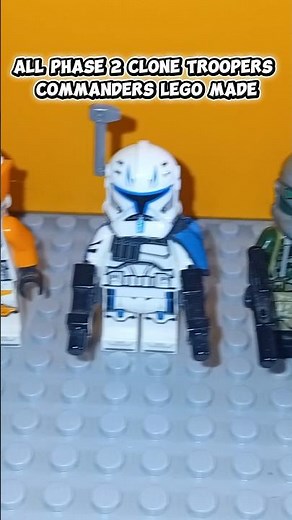 All phase 2 clone trooper commanders lego made 😎 #lego #clonewars