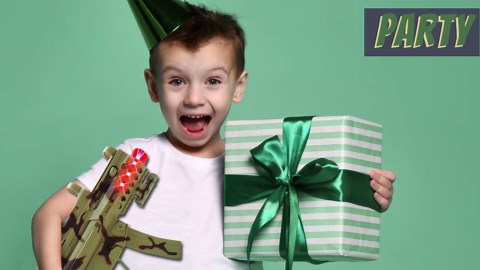 Mozlly Light Up Sonic Military Toy Gun - Light Up Guns for Kids with Sound, Military Camouflage Ranger Force Army Toy Gun, Great Party Favor Gun Toy and Costume Prop - 11.5 Inch, Color May Vary