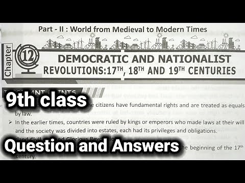9th class | Social | 12.Democratic And Nationalist Revolutions:17th, 18th and 19th Centuries lesson.