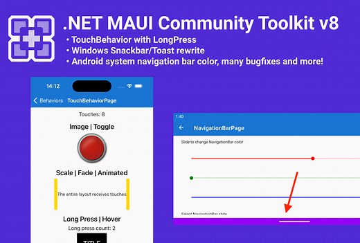Introducing .NET MAUI Community Tookit v8: TouchBehavior support is here! - .NET Blog